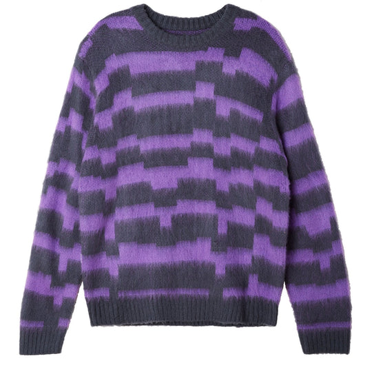  Obey Maglione Signal Sweater Navy Multi Uomo Viola