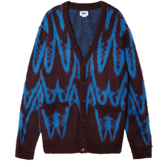  Obey Cardigan Helix Cardigan Brownie Multi Uomo Marrone
