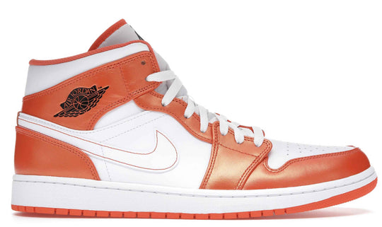  Jordan 1 Mid Shoes Metallic Orange Uomo Arancione