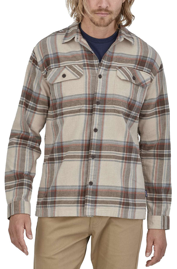 Patagonia camicia Men's Long-Sleeved Organic Cotton Midweight Fjord Flannel Shirt tan