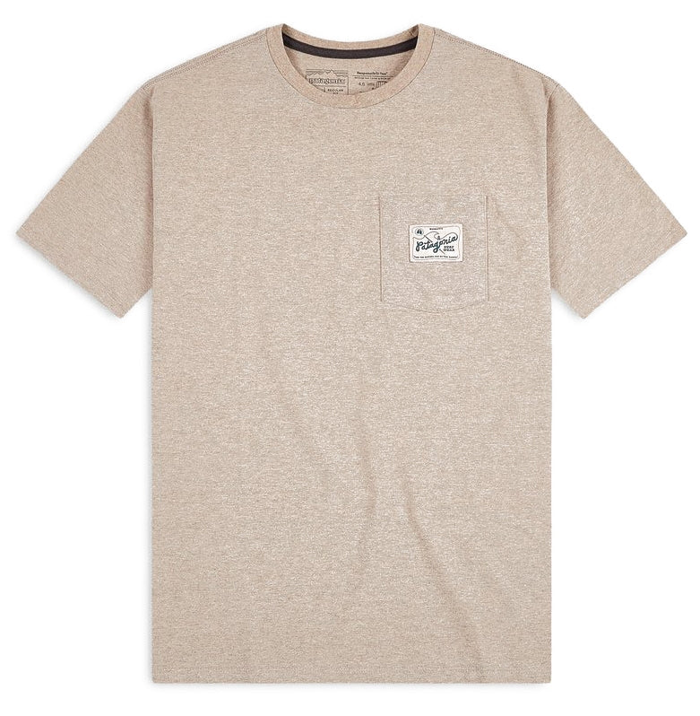  Patagonia T-shirt M's Quality Surf Pocket Responsibili Tee Shroom Taupe Beige Uomo - 4