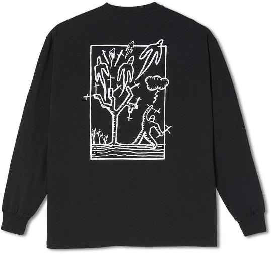  Polar Skate Co. T-shirt Heaven Longsleeve Black Uomo Nero