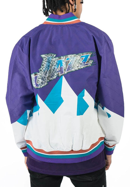  Mitchell & Ness Giacca 75th Anniversary Warm Up Jacket Utah Jazz Purple Mitchell E Ness Uomo Viola