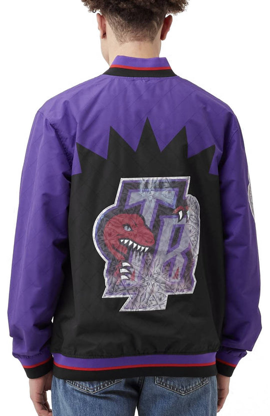  Mitchell & Ness Giacca 75th Anniversary Warm Up Jacket Toronto Raptors Black Mitchell E Ness Uomo Nero