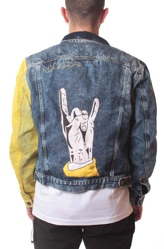  T-patch Giacca Denim Rockstar Tpatch Uomo Blu