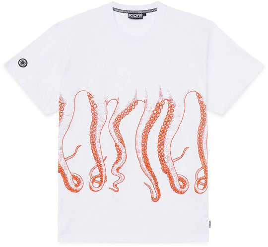  Octopus T-shirt Outline Tee White Uomo Bianco