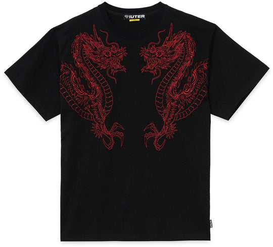  Iuter T-shirt Dragon Tee Black Uomo Nero