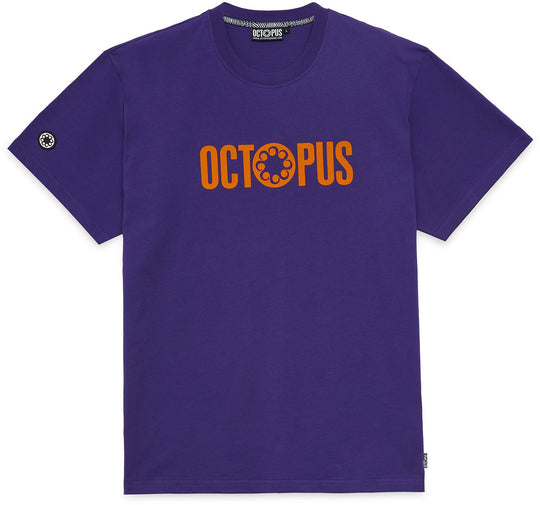  Octopus T-shirt Ouline Logo Tee Purple Uomo Viola