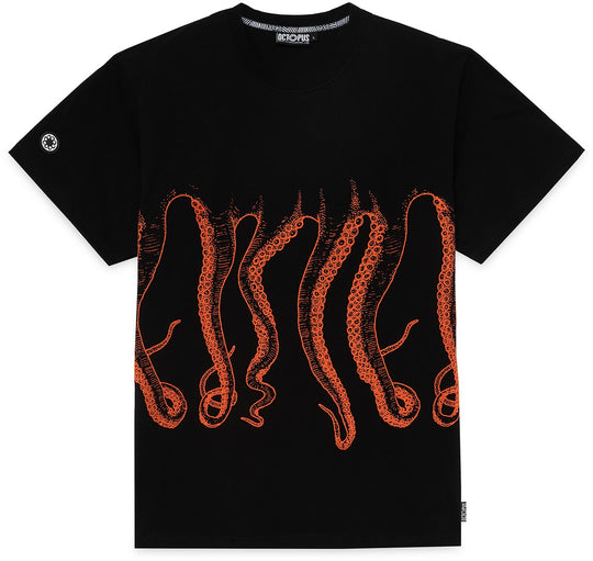  Octopus T-shirt Outline Tee Black Uomo Nero