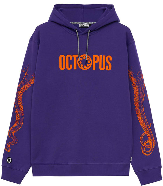  Octopus Felpa Outline Logo Hoodie Purple Uomo Viola