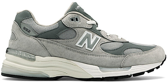  New Balance Scarpe M992gr Made In Usa Leather Grey Uomo Grigio