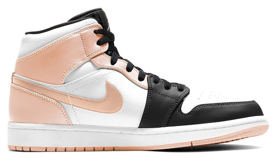  Jordan 1 Mid Arctic Shoes Orange Black Toe Uomo Rosa