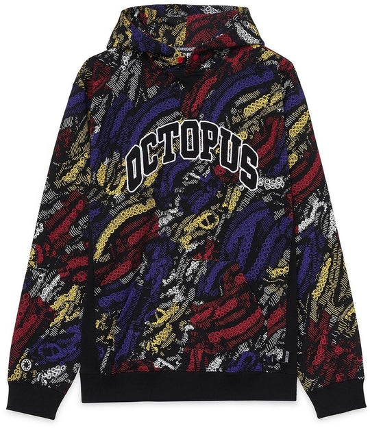  Octopus Felpa Deco Hoodie Black Uomo Nero