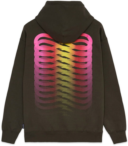  Propaganda Felpa Ribs Gradient Hoodie Uomo Nero