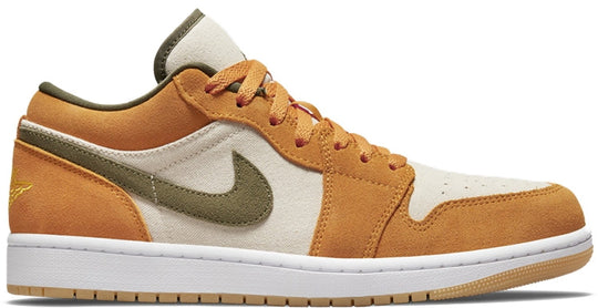  Jordan 1 Low Shoes Orange Olive Uomo Arancione