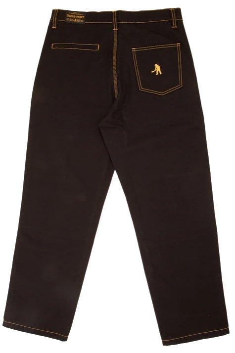  Pass-port Pantaloni Digger Club Pants Tar Uomo Marrone
