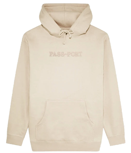  Pass-port Felpa Official Embroidery Hoodie Bone Uomo Beige