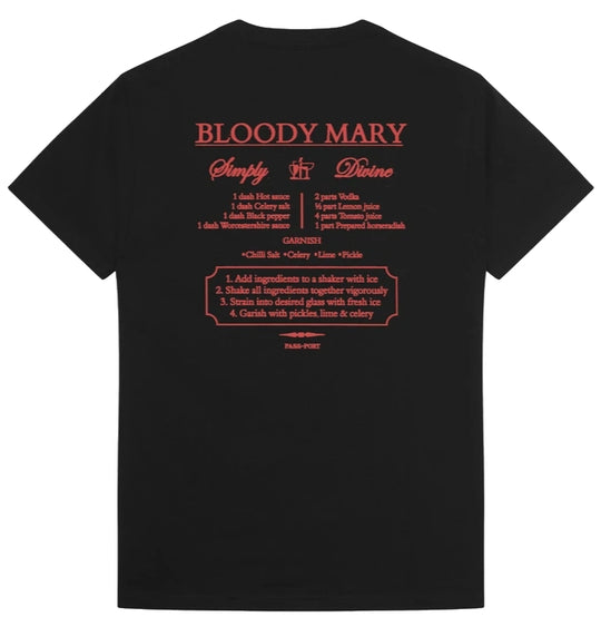  Pass-port T-shirt Bloody Mary Tee Black Uomo Nero