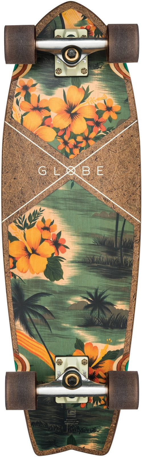  Globe Skateboard Cruiser Sun City Hawaiian Special_unisex Nero