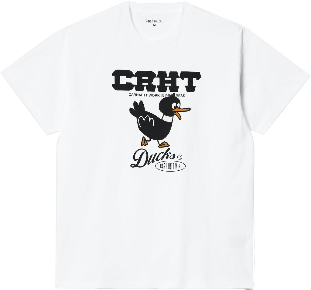  Carhartt Wip T-shirt S/s Crht Duck White Bianco Uomo - 1