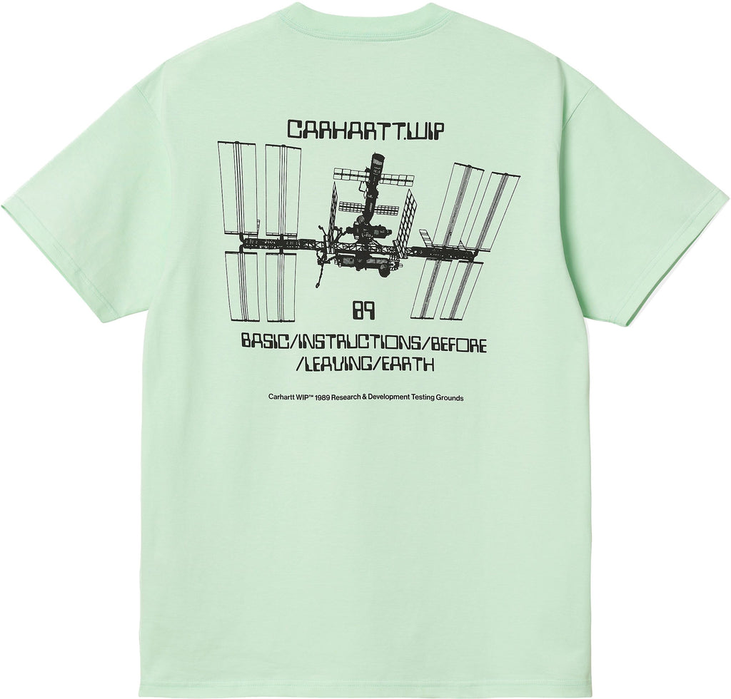  Carhartt Wip T-shirt S/s Leaving Earth Pale Spearmint Verde Uomo - 1