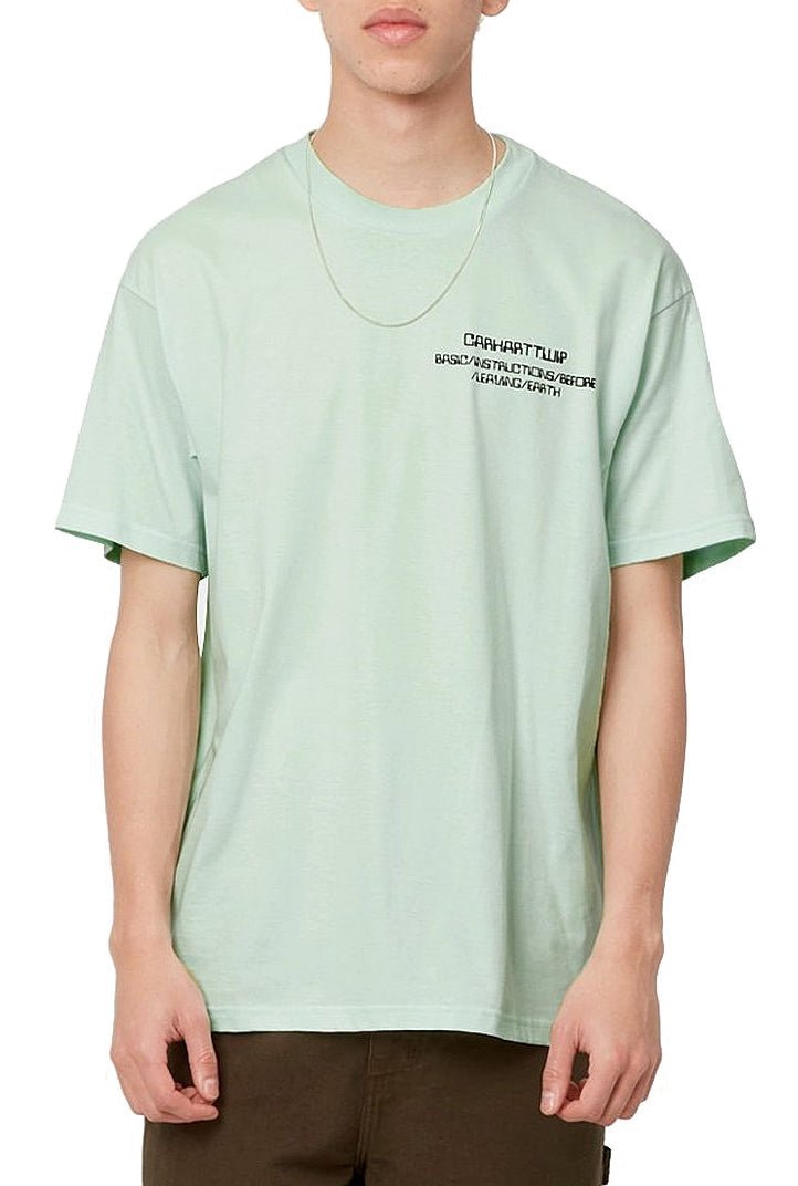  Carhartt Wip T-shirt S/s Leaving Earth Pale Spearmint Verde Uomo - 2