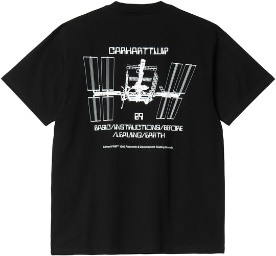  Carhartt Wip T-shirt S/s Leaving Earth Black Uomo Nero