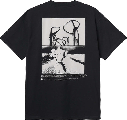  Carhartt Wip T-shirt S/s Structures Black Uomo Nero