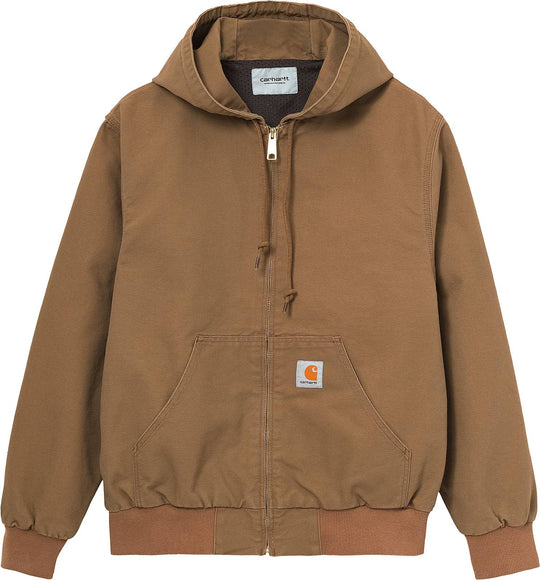  Carhartt Wip Giacca Active Jacket Hamilton Brown Rinsed Uomo Marrone
