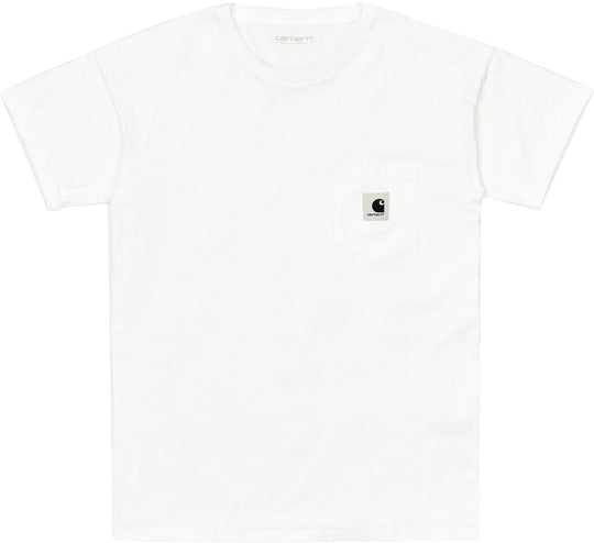  Carhartt Wip T-shirt W' S/s Pocket White Donna Bianco