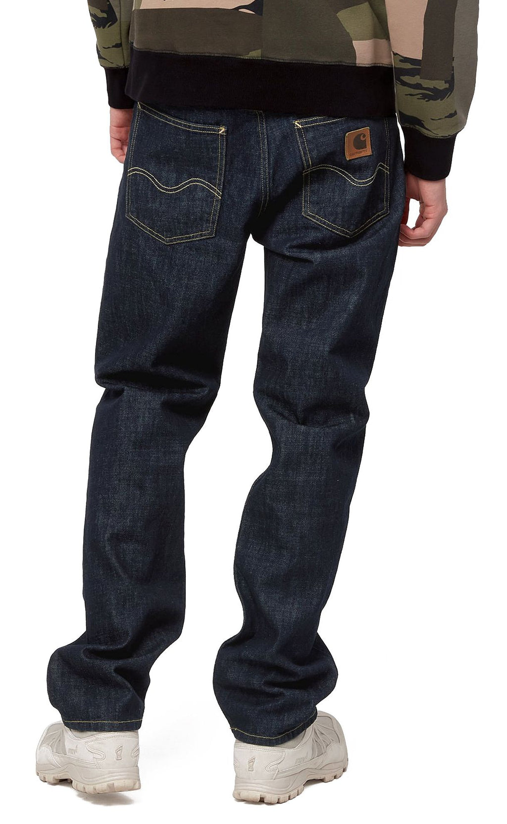  Carhartt Wip Pantaloni Jeans Marlow Pant Blue Rinsed Uomo - 4