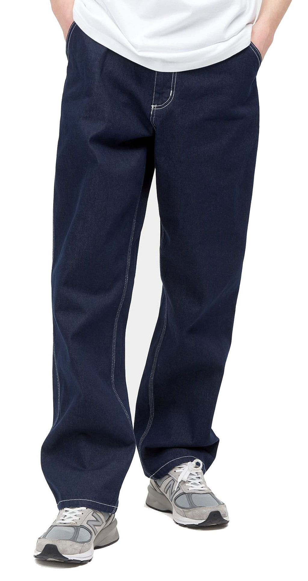  Carhartt Wip Pantaloni Jeans Simple Pant Blue One Wash Uomo - 3