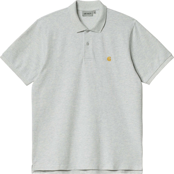 Carhartt WIP t-shirt S/S Chase Pique Polo ash heather gold