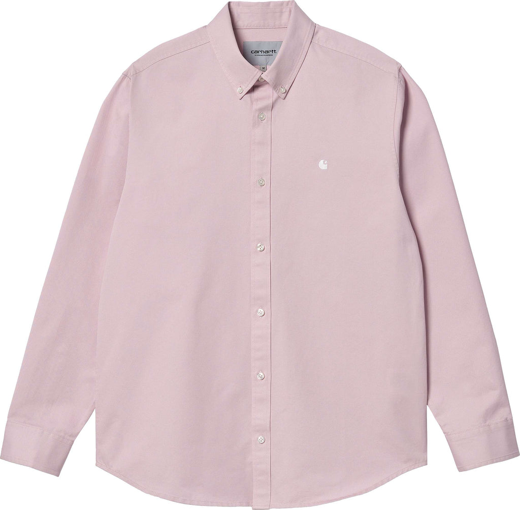  Carhartt Wip Camicia L/s Madison Shirt Pale Quartz Rosa Uomo - 1