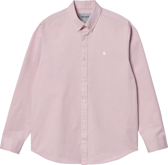  Carhartt Wip Camicia L/s Madison Shirt Pale Quartz Uomo Rosa