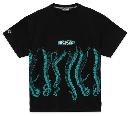 Octopus T-shirt Tag Tee Black Uomo Nero