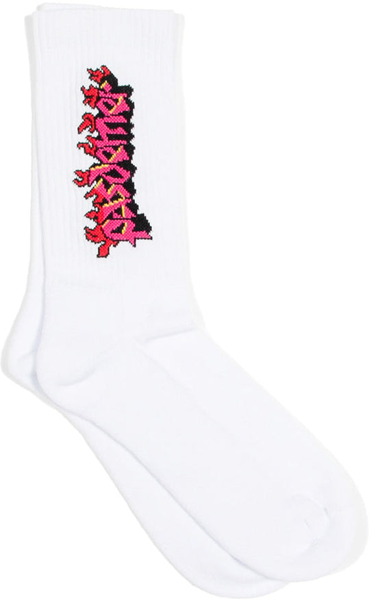  Pas De Mer Calze Motocross Socks White Uomo Bianco