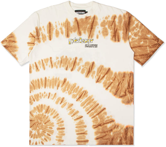  Pas De Mer T-shirt No Parking Natural Brown Tie Dye Uomo Beige
