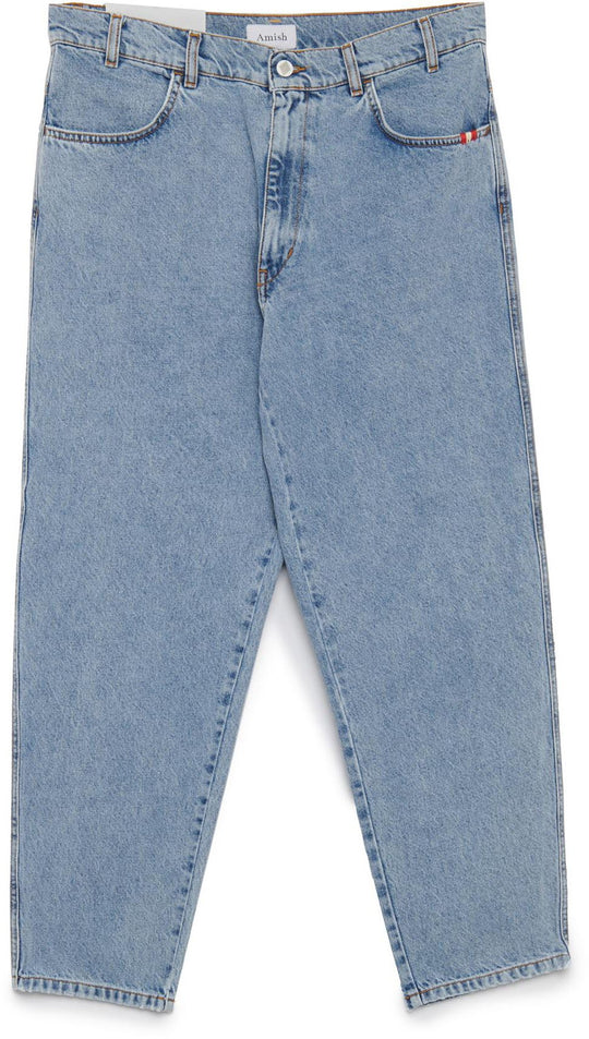  Amish Jeans Bernie Denim Real Stone Uomo Blue
