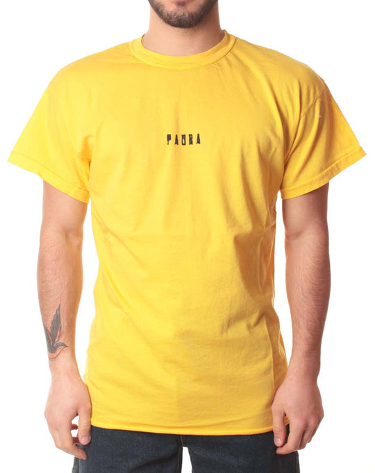  Paura T-shirt Olwin Box Logo Live Cut Yellow Uomo Giallo