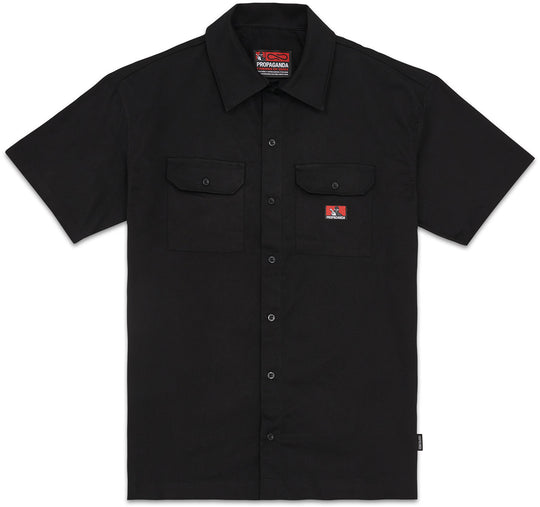  Propaganda Camicia Robber Work Shirt Black Uomo Nero
