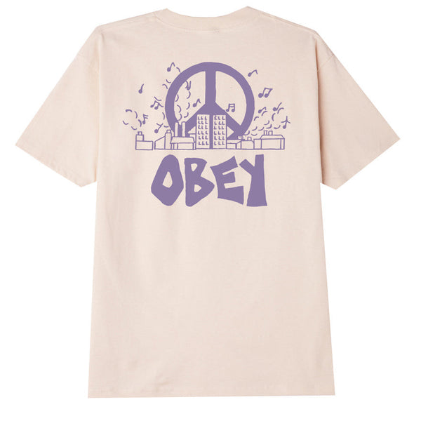 Obey t-shirt City Block Classic tee Cream