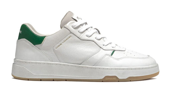  Crime London Scarpe Timeless Low Top White Green Uomo Bianco
