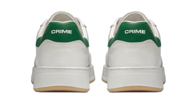  Crime London Scarpe Timeless Low Top White Green Bianco Uomo - 4