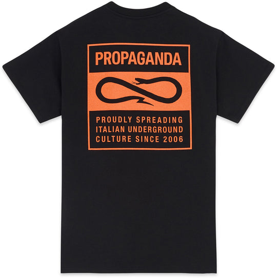  Propaganda T-shirt Label Tee Black Uomo Nero
