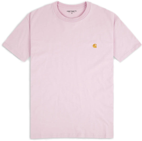  Carhartt Wip T-shirt Ss Chase Pale Quartz Gold Uomo Rosa