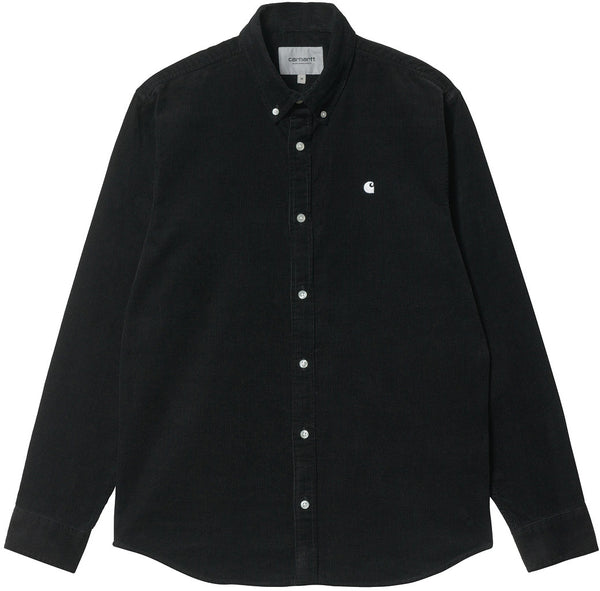 Carhartt WIP camicia W' LS Madison Fine Cord Shirt wax black