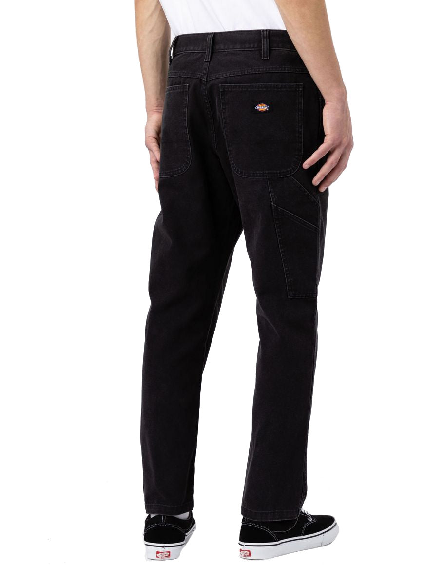  Dickies Dickes Pantaloni Jeans Carpenter Pant Stone Washed Black Nero Uomo - 2