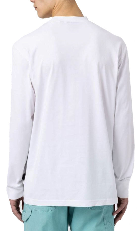  Dickies T-shirt Mount Vista Tee Ls White Bianco Uomo - 2