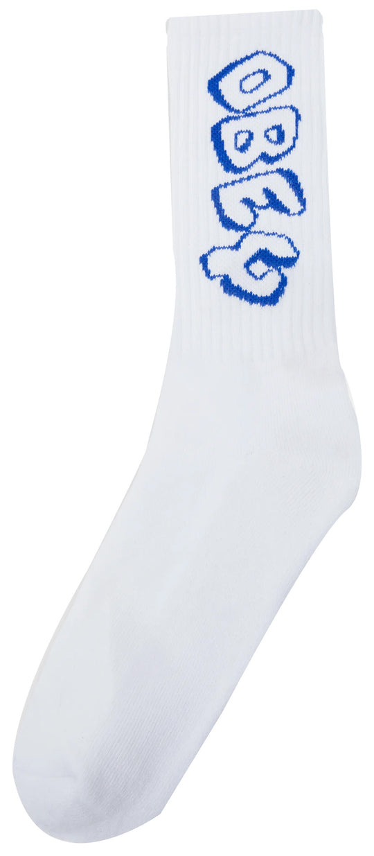 Obey Calze Block Socks White Uomo Bianco